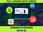 New Generate a complete eBook with AI, step-by-step Masterclass with videos, PLR and MRR Resell Rights, Create digital products with chatGPT
